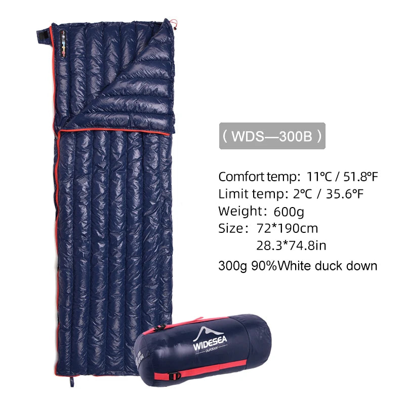 Portable Ultralight Down Sleeping Bag for Camping & Travel - Waterproof & Compressible