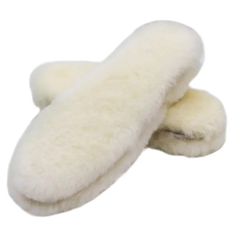 Cloud Discoveries Winter Sheepskin Insoles - Soft, Thick, and Warm Shoe Inserts for Men and Women's Snow Boots