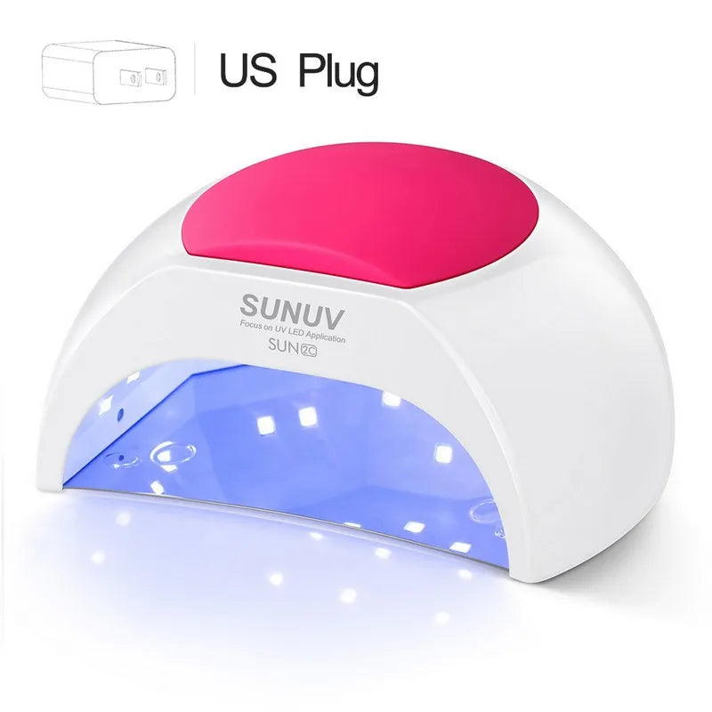 Cloud Discoveries LuxeDry Nail Lamp - UVLED Gel Nail Dryer with Infrared Sensor and Rose Silicone Pad