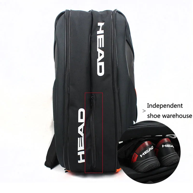 Hard Shell Tennis Bag - Spacious Sports Backpack for Rackets and Gear