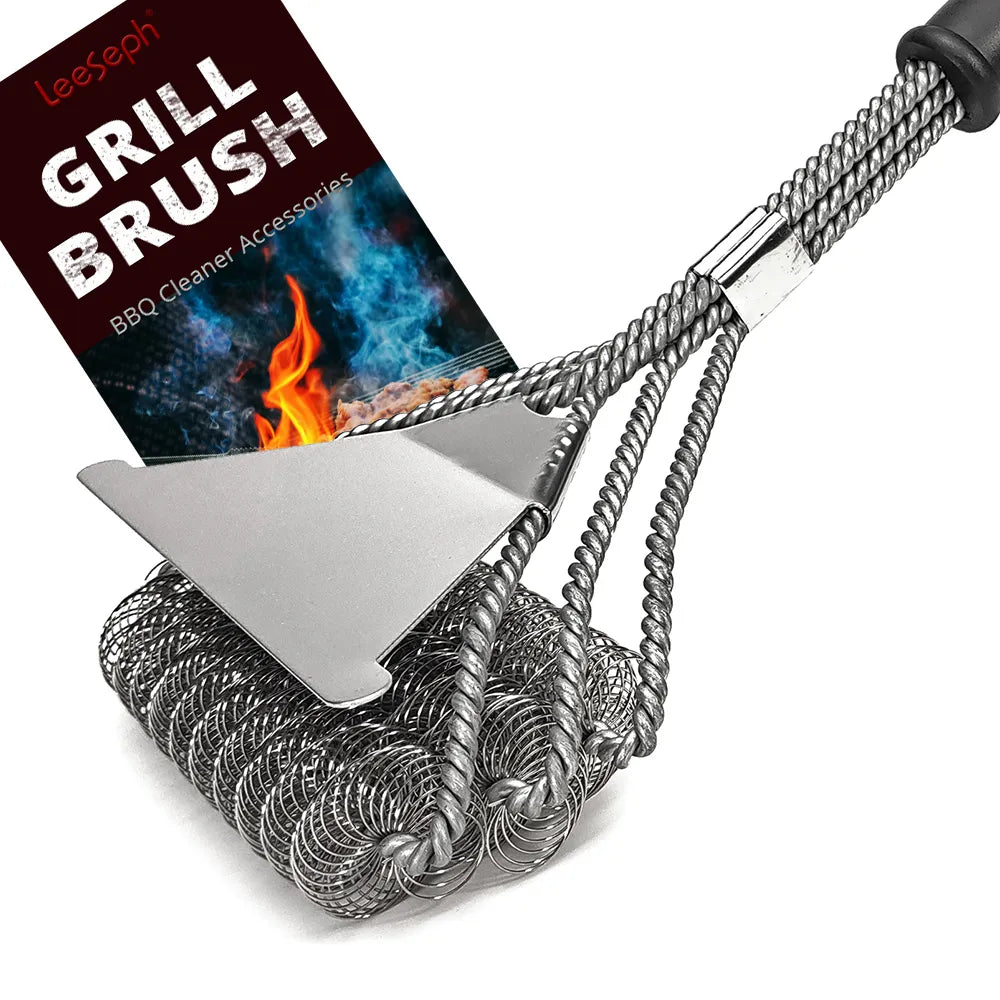 Cloud Discoveries Bristle-Free Safe Grill Brush - Stainless Steel BBQ Cleaner for Grilling Accessories