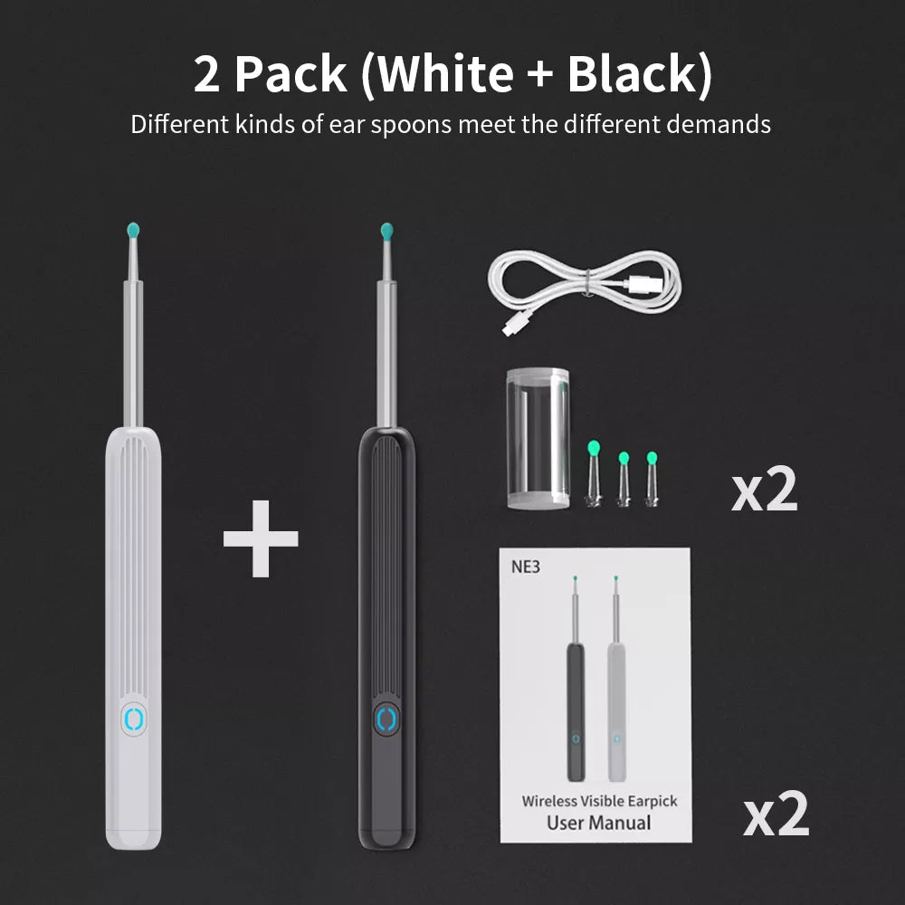A high-precision ear wax removal tool with camera and LED light, perfect for advanced ear care.