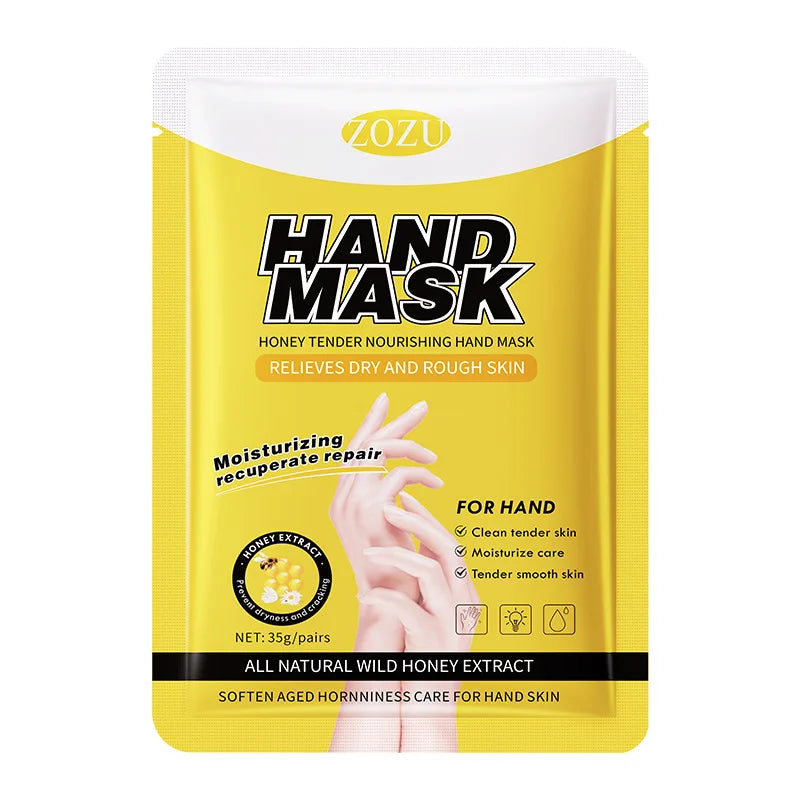 Cloud Discoveries Honey Bliss Hand Masks - 10 Pairs Moisturizing Nourishing Anti-Wrinkle Hand Care