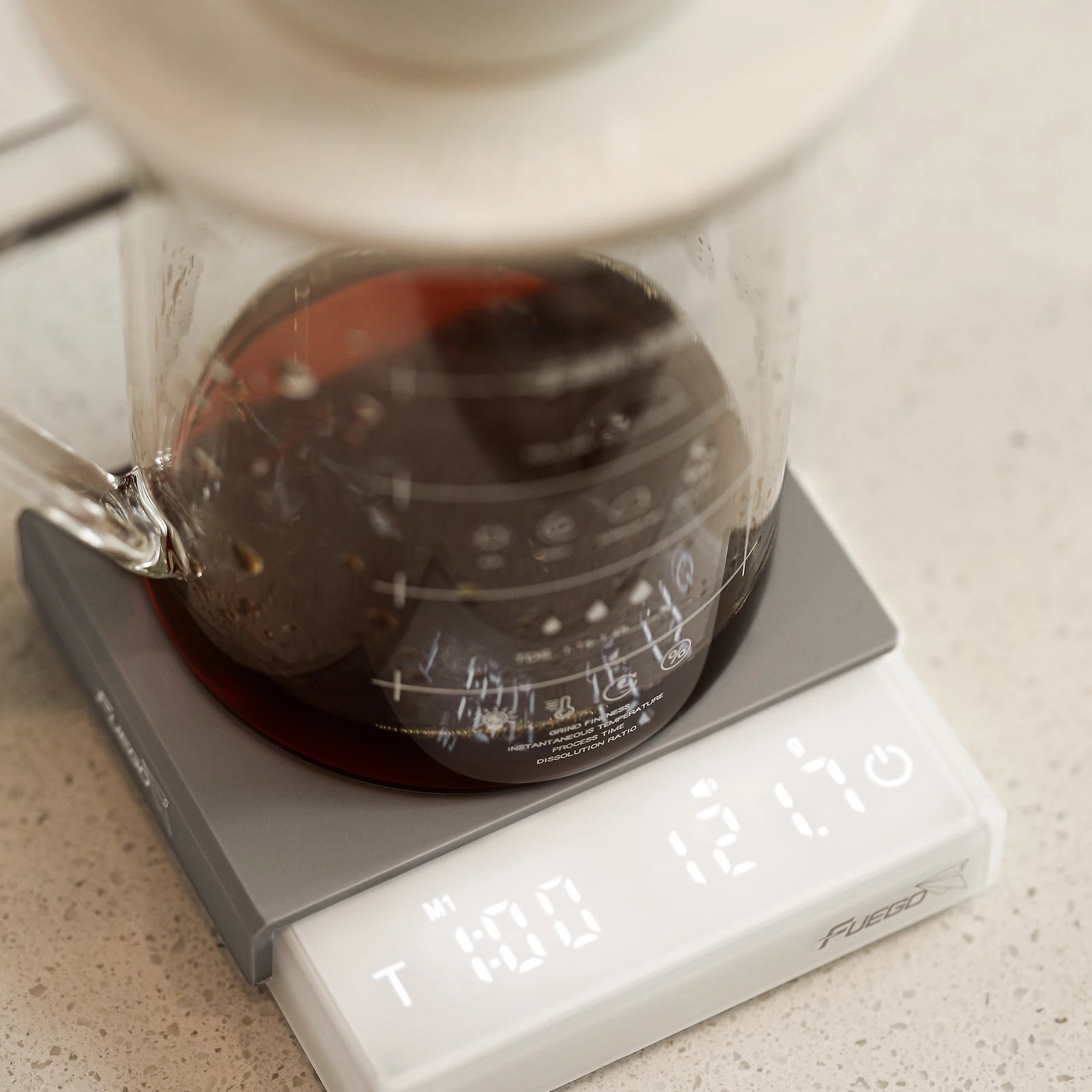 Rechargeable Digital Coffee Scale with Timer - High Precision 0.1g for Drip and Espresso Brewing