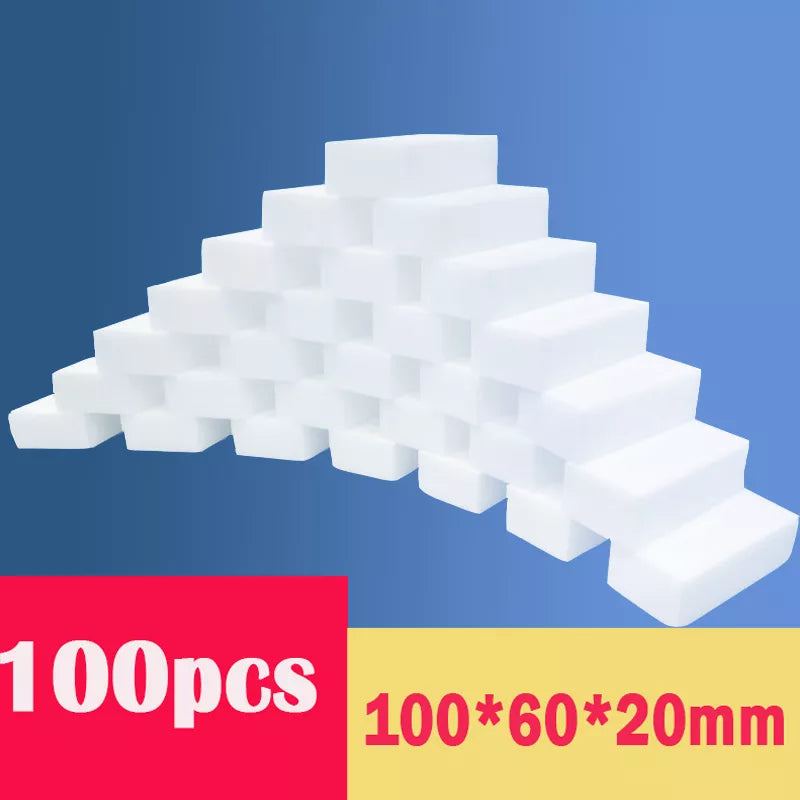 Magic Sponge Erasers - Set of 100 | Powerful Cleaning Tools
