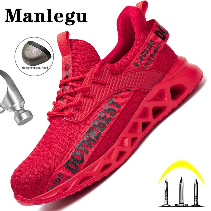Durable Unisex Steel Toe Safety Shoes by Cloud Discoveries - Lightweight Puncture-Proof Work Sneakers for Men and Women.