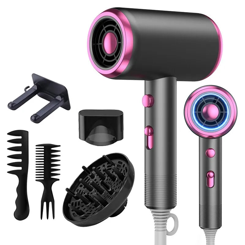Ionic Hair Dryer, 1800W Blow Dryer with Diffuser & Comb Brush