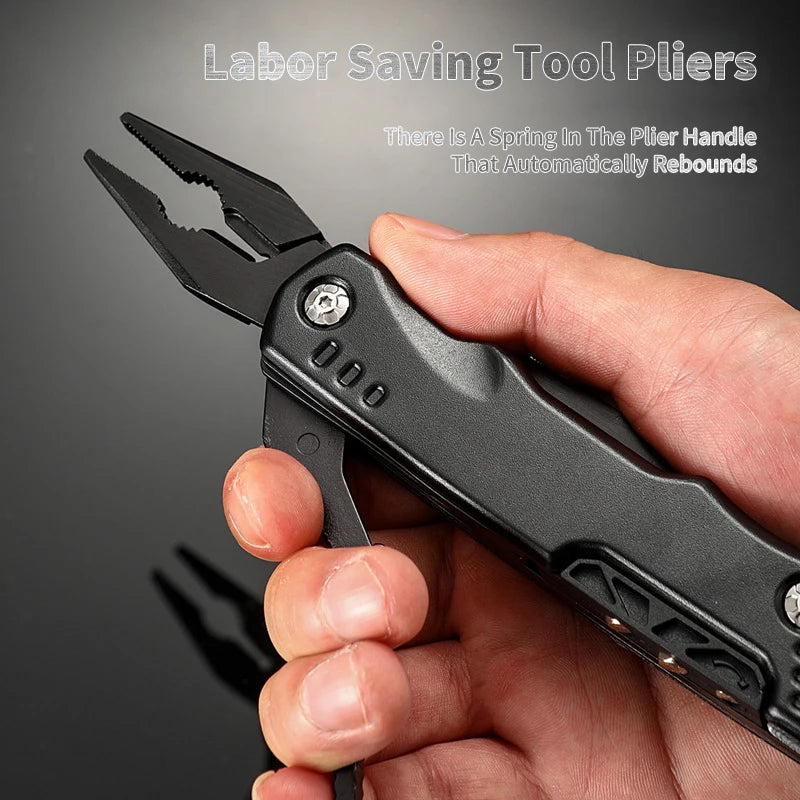 Stainless Steel Outdoor Survival Multi-Tool - Wrench, Hammer, Knife, Pliers