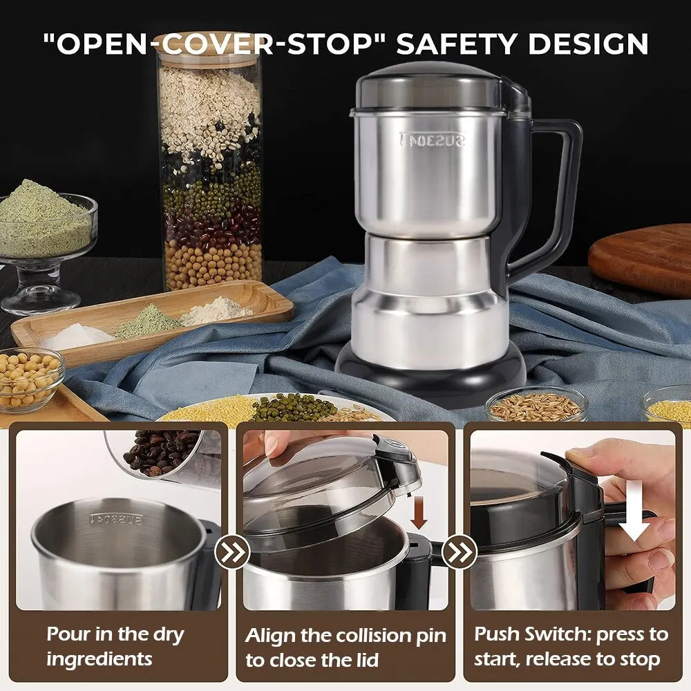 High Power Electric Coffee Grinder - Multifunctional Kitchen Appliance