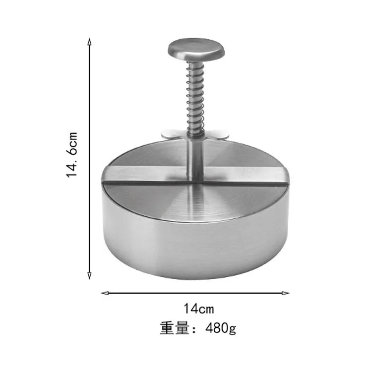 Cloud Discoveries Stainless Steel Hamburger Press - Burger Patty Maker for Perfect Grill Patties