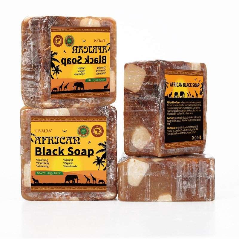 African Black Soap, Handmade Organic Shea Butter, Anti Rebelles Face Treatment, Acne Moisturizing Skin Care, Beauty Body Bath, 110g Organic Soap, CloudDiscoveries.com