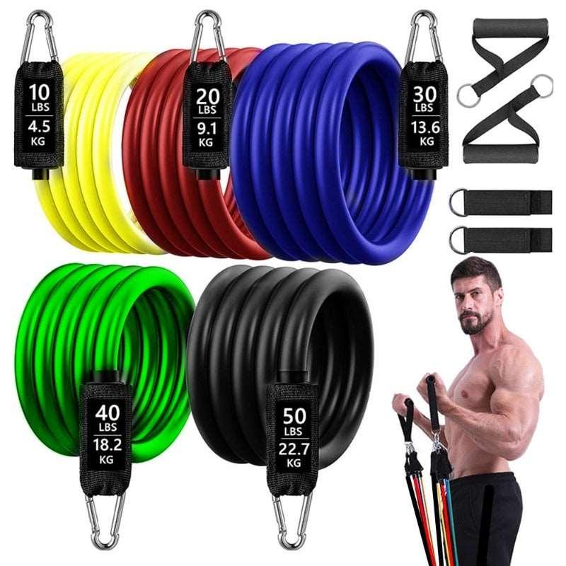 Resistance, Bands, Set, Exercise Bands, Door Anchor, Legs, Ankle Straps, Resistance, Training, Physical, Therapy, Home Workouts, clouddiscoveries.com,