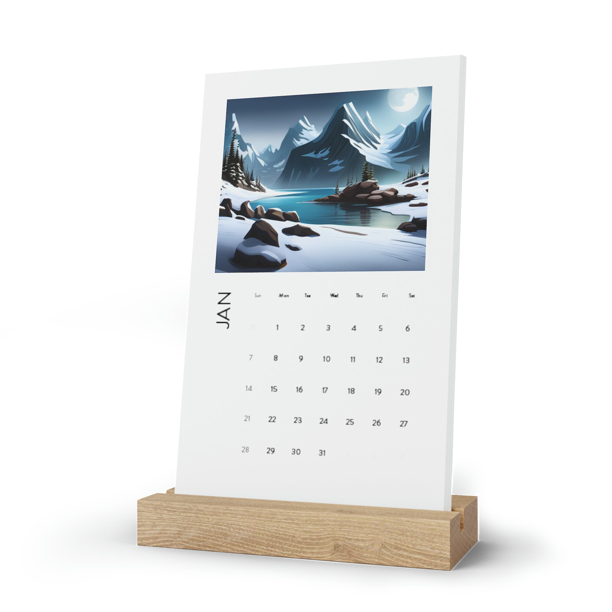 Vertical Desk Calendar (2024)