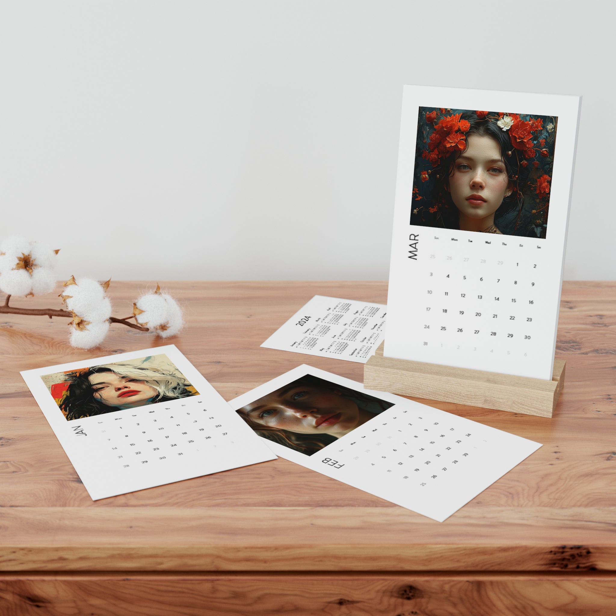 2024 Vertical Desk Calendar - Portraits of Inspirational Women