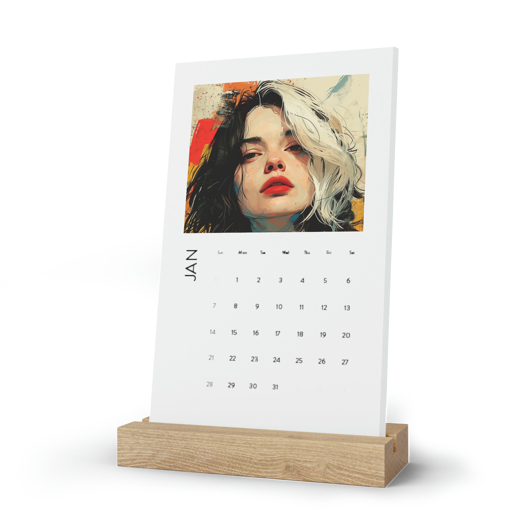 2024 Vertical Desk Calendar - Portraits of Inspirational Women