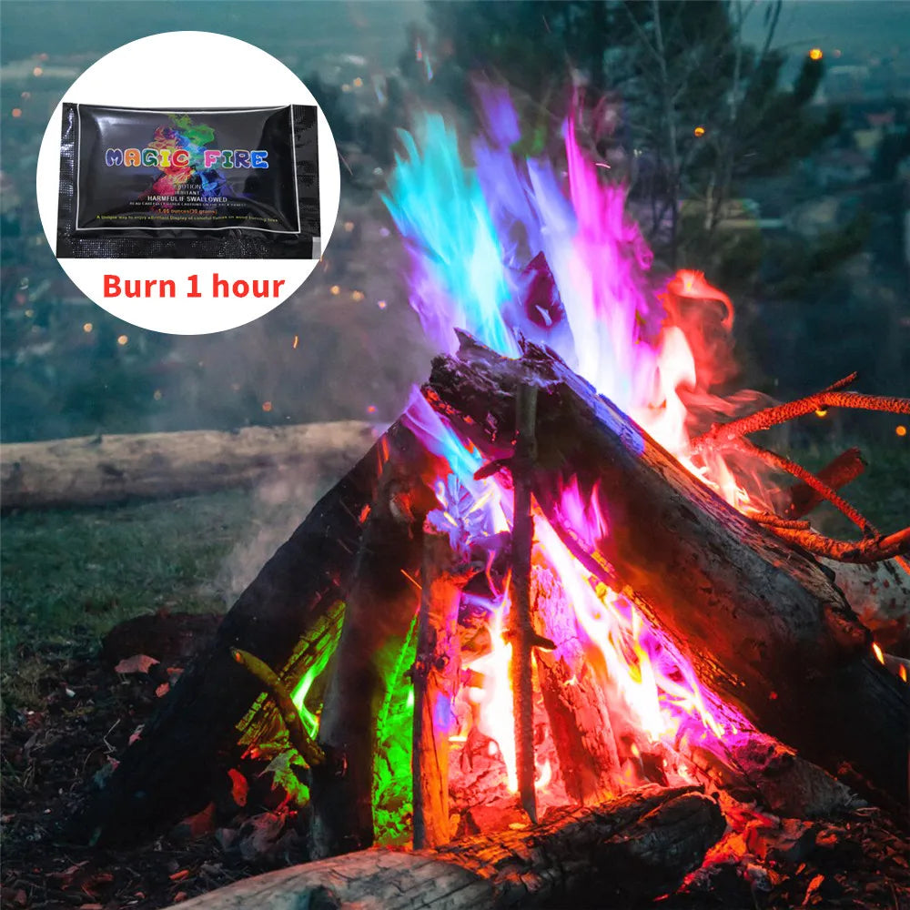 Mysterious Magic Fire Color Sachet - Transform Your Bonfire with Vibrant Flames