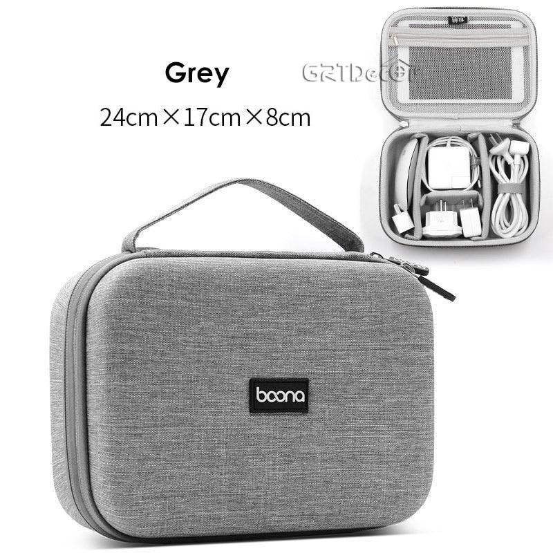 Double Layer Hard EVA Digital Storage Bags, Earphone Charger, Data Cables, Electronic Accessories, Storage Travel Organizer Box, iPhone storage bag, clouddiscoveries.com