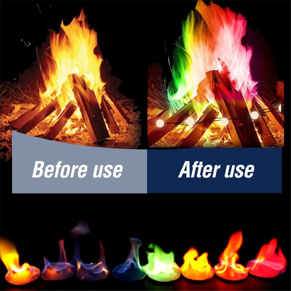 Mysterious Magic Fire Color Sachet - Transform Your Bonfire with Vibrant Flames