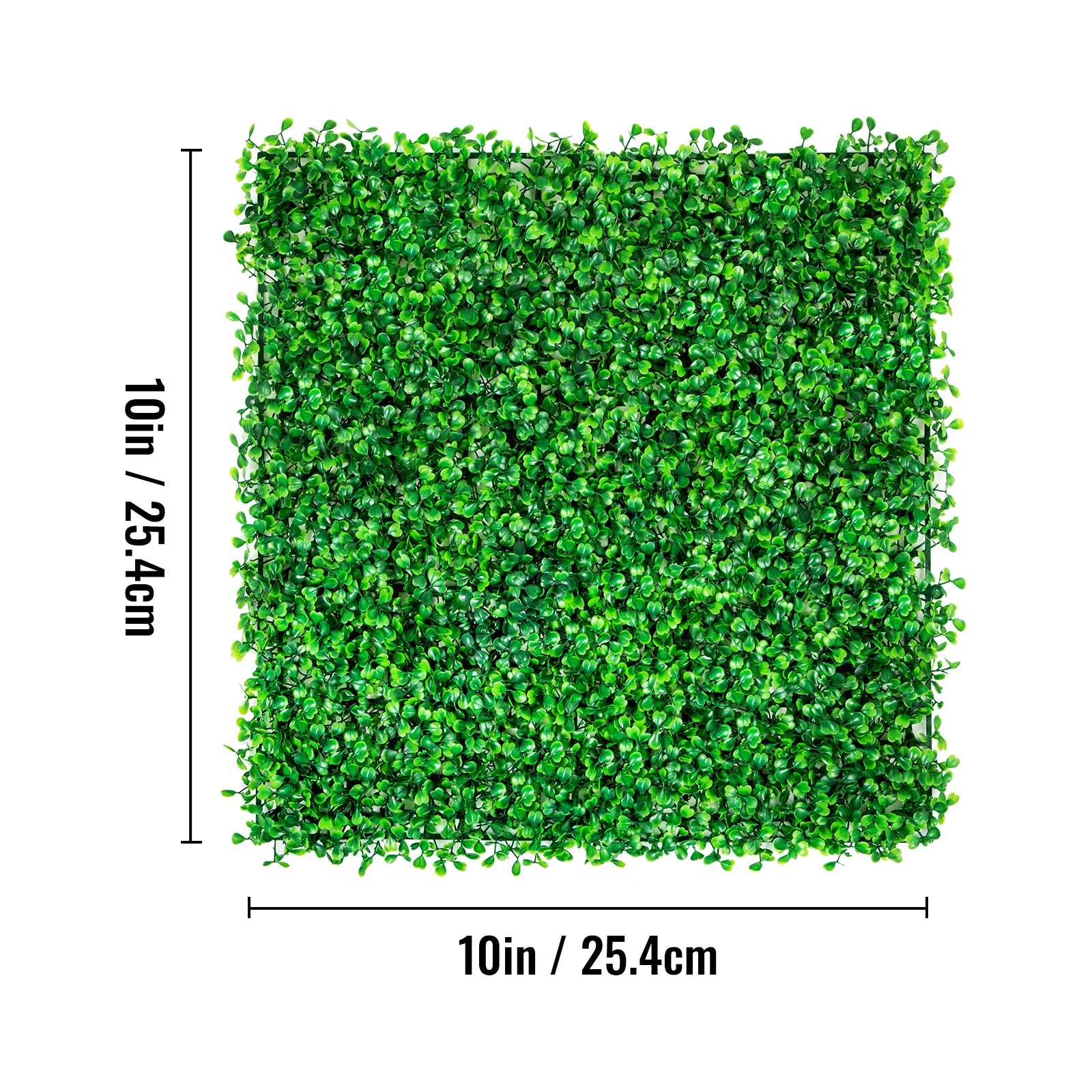 A beautifully crafted VEVOR Boxwood Hedge Wall Panel, an artificial plant decor that doubles as a privacy screen. The dense, lush and realistic greenery serves as an instant backdrop, perfect for enhancing barren walls or fences both indoors and outdoors. Its high-quality, UV resistant and lightweight materials ensure longevity and durability. Ideal for patios, garden fences, wedding backdrops, restaurants or cafes, this decor fosters tranquility and relaxation without the hassle of maintenance.