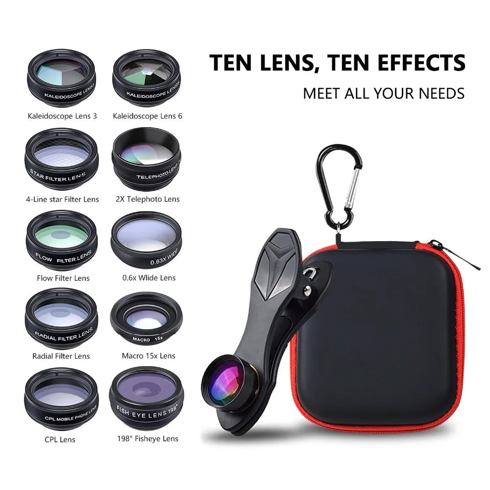 Cloud Discoveries Universal 10-in-1 Phone Lens Kit – Elevate Your Mobile Photography Experience