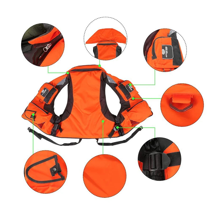 Adjustable Adult Life Jacket for Water Sports