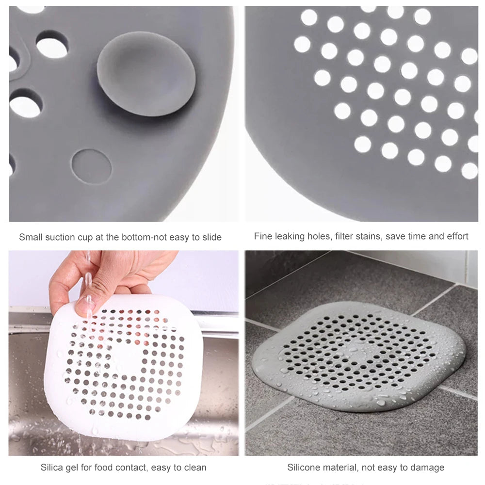 Hair Filter Sink Strainer & Drain Stopper - Keep Your Home Clean and Clog-Free!