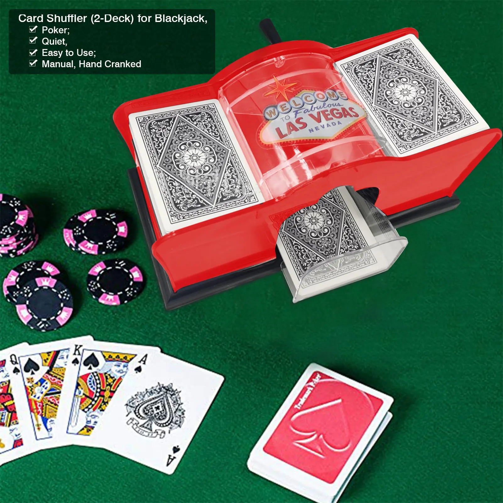 Hand Cranked Poker Card Shuffler Board Game