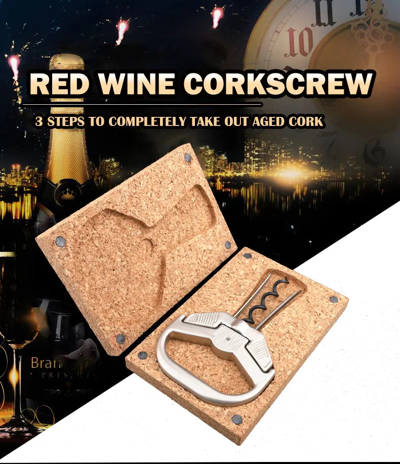 Vintage Two-Prong Cork Puller - The Ultimate Tool for Fragile Wine Corks