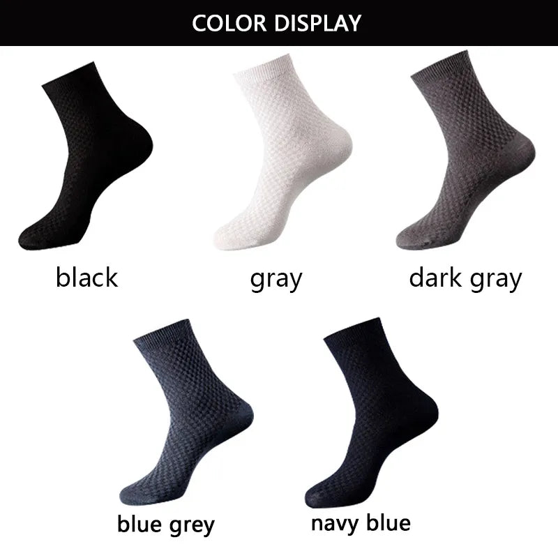 Men's Bamboo Fiber Compression Socks - Pack of 10