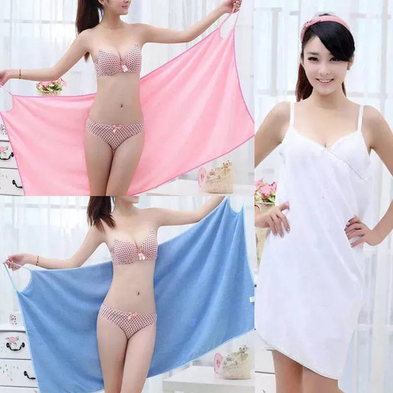 Fast-Drying Wearable Bath Towel Robe - A Stylish & Convenient Addition to Your Spa Day!