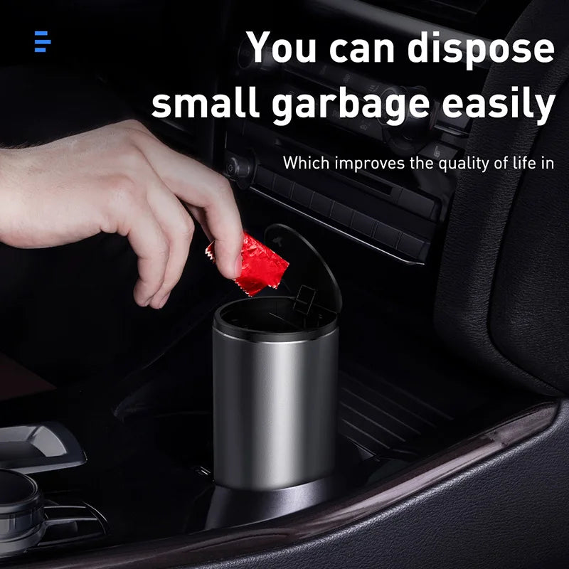 Car Trash Bin Alloy Garbage Can | Vehicle Dustbin Organizer - Cloud Discoveries