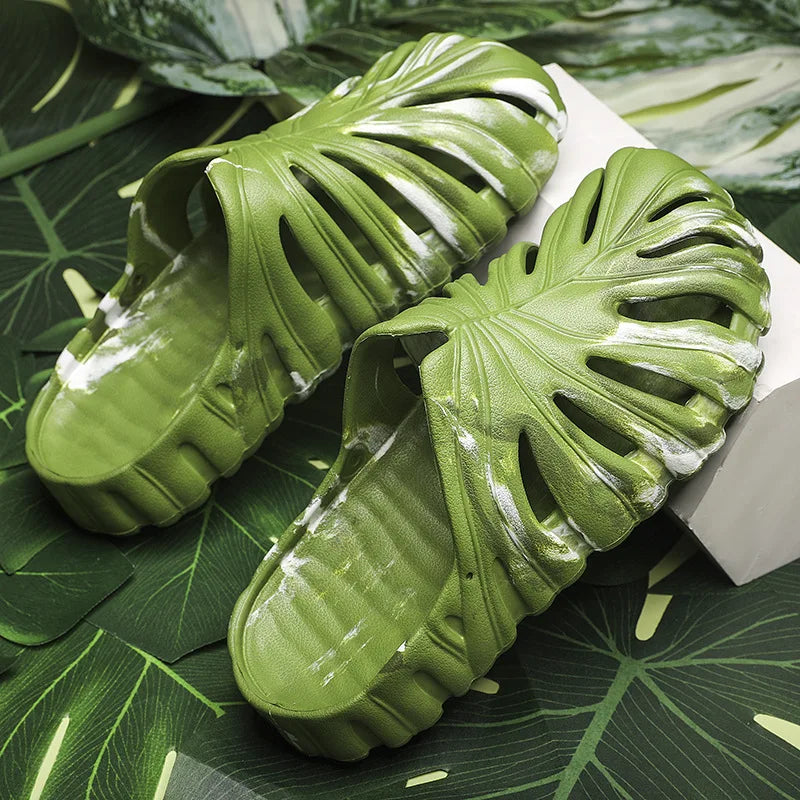 Monstera Slides - Unisex Eva Soft Beach Slippers