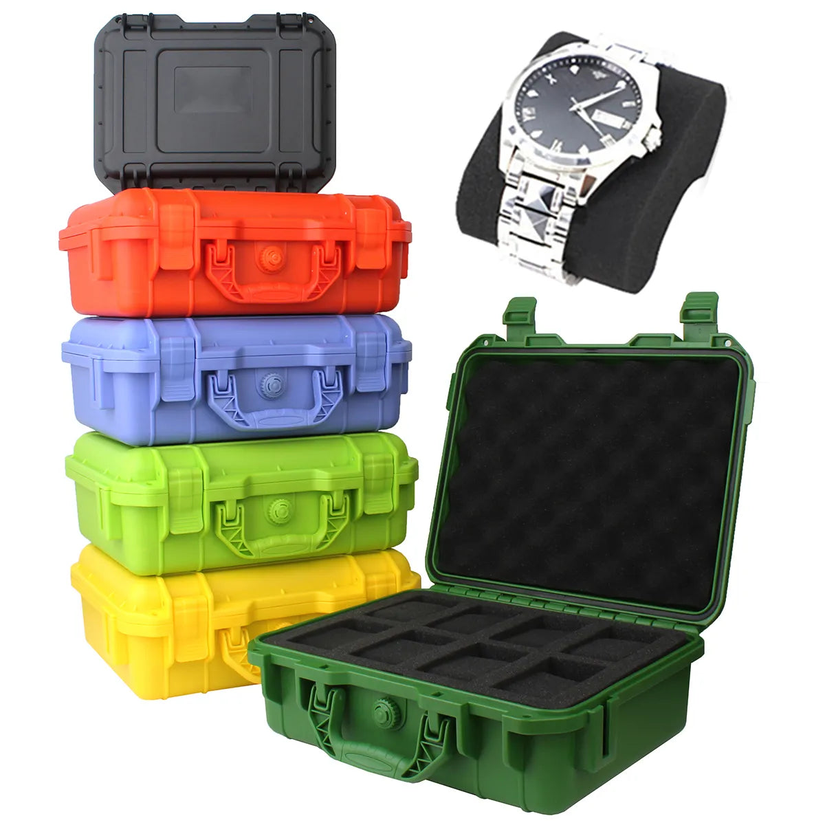 Cloud Discoveries 8-Grid High-End Watch Case Collection Box: Colorful Sponge Protection, Thickened Moisture-Proof Design for Antique Watches