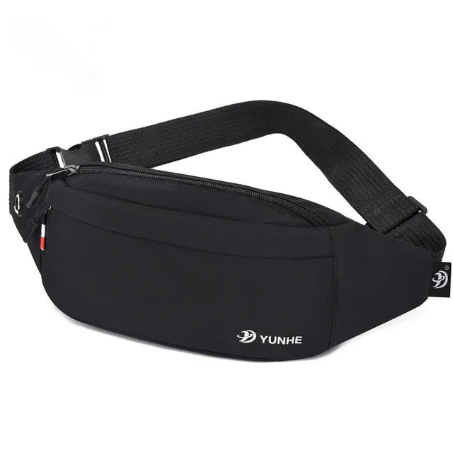 Men's Functional Waist Bag - Stylish and Practical Grey Belt Pouch