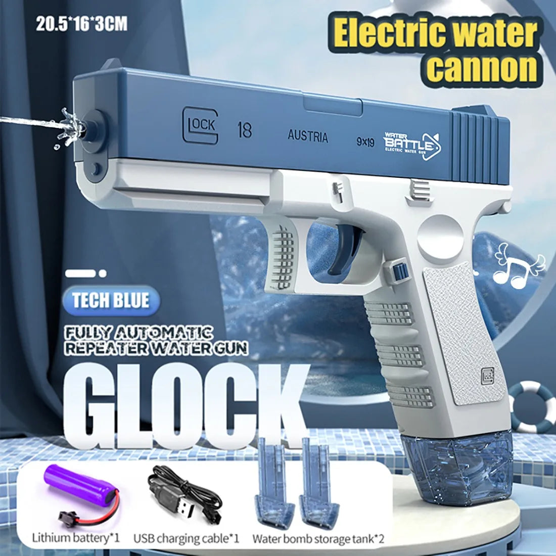 High-Pressure Charging Electric Water Gun Toy for Kids - Cloud Discoveries