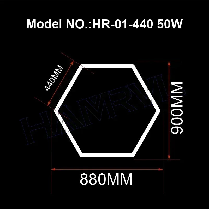 Hexagon LED Honeycomb Garage Lights - 110V-240V Workshop Tube Lighting for Auto Repair