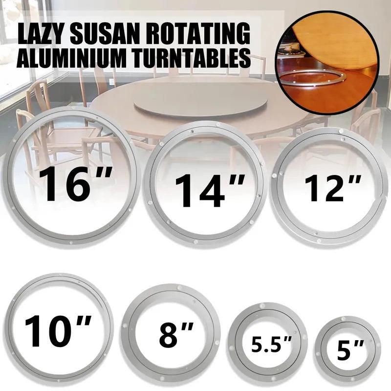 Cloud Discoveries Heavy Aluminium Rotating Bearing - Stylish Lazy Susan Turntable for Easy Plate Swiveling