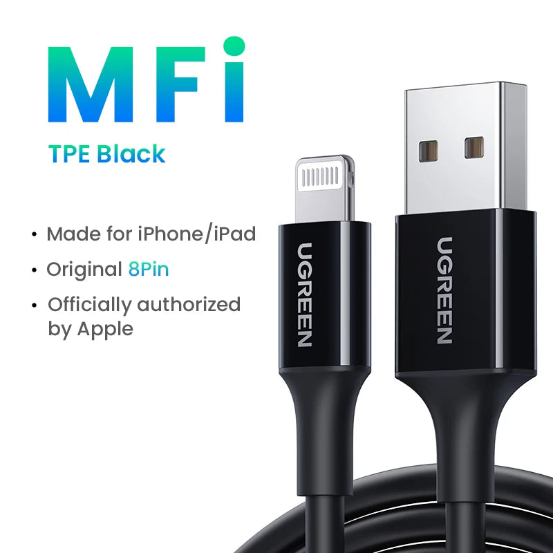 MFi USB to Lightning Cable for iPhone 14 13 12 Pro Max | Fast Charging Cable