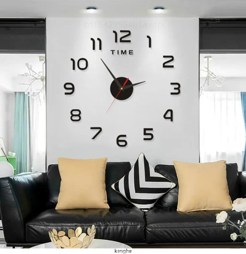 Modern 3D DIY Wall Clock - Contemporary Home Decor & Stylish Timekeeping