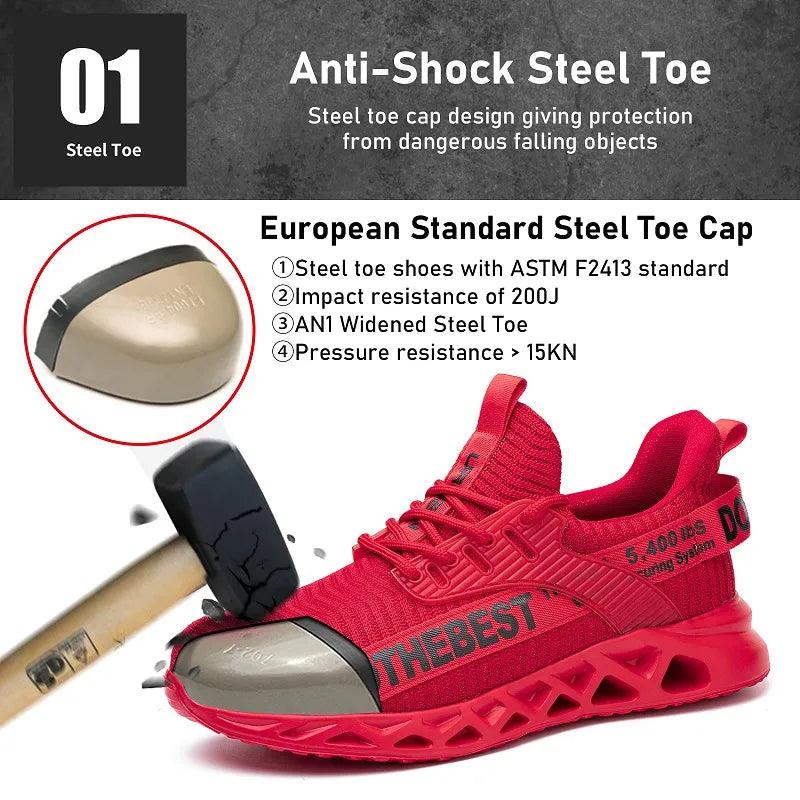 Lightweight Steel Toe Safety Shoes for Men and Women