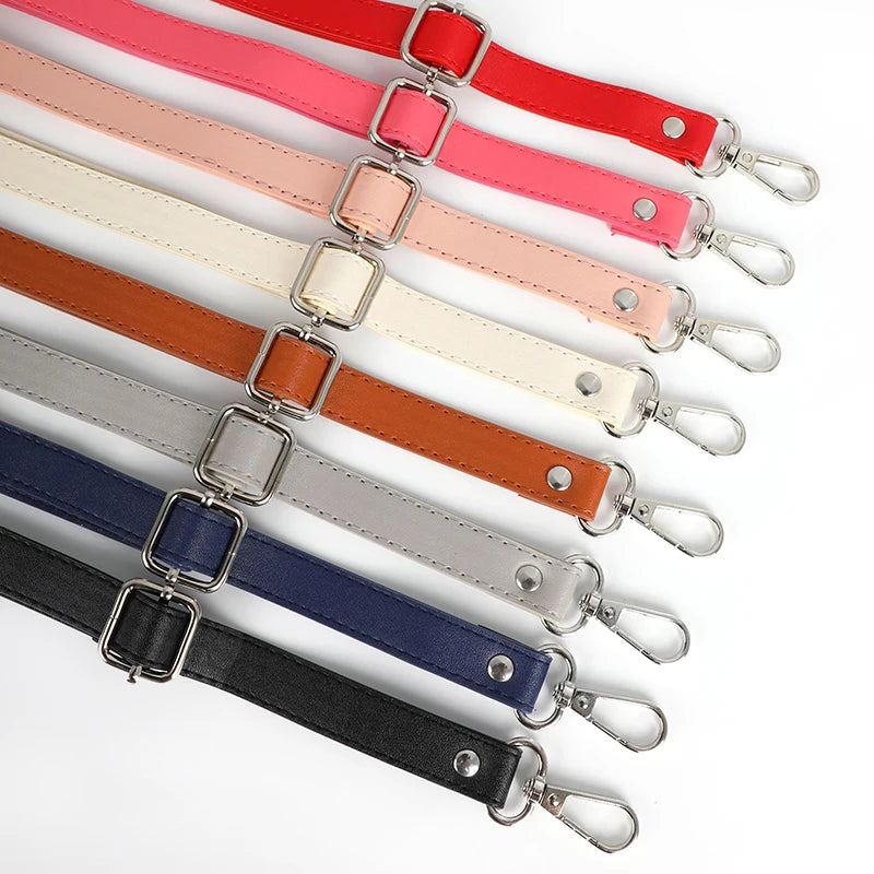 Adjustable PU Leather Crossbody Bag Strap - 130cm Long, 1.8cm Wide