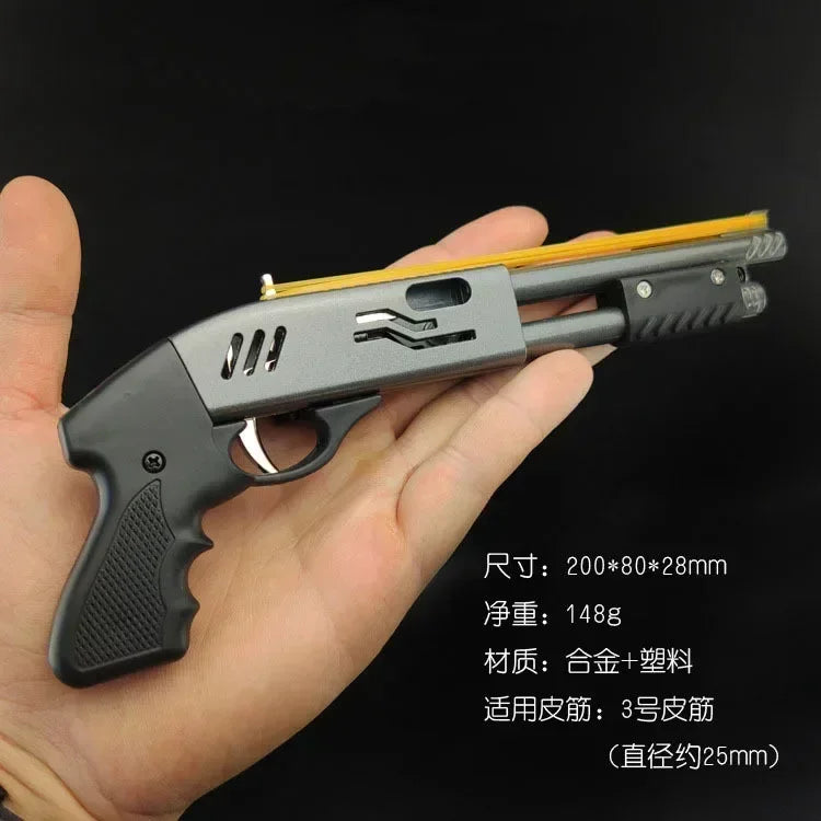 Mini Rubber Band Gun - 8-Burst Sprayer Toy & Ornament