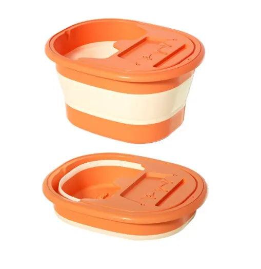 Foldable Foot Bath Bucket - Portable Massage Foot Soak Basin