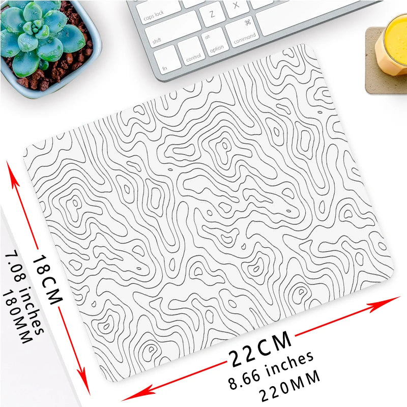 Black and White Mouse Pad - Gaming Desk Mat