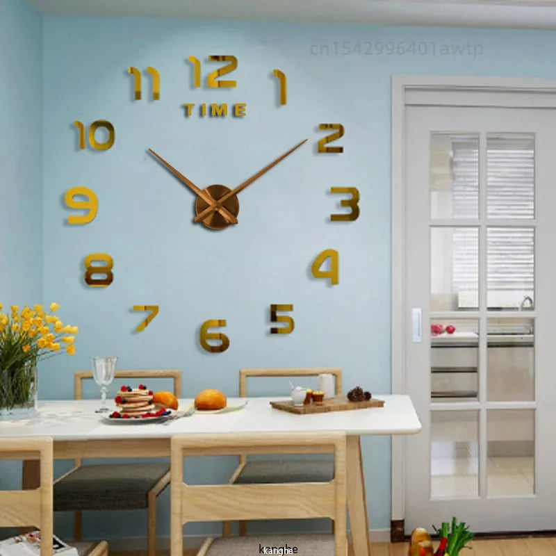 Modern 3D DIY Wall Clock - Contemporary Home Decor & Stylish Timekeeping