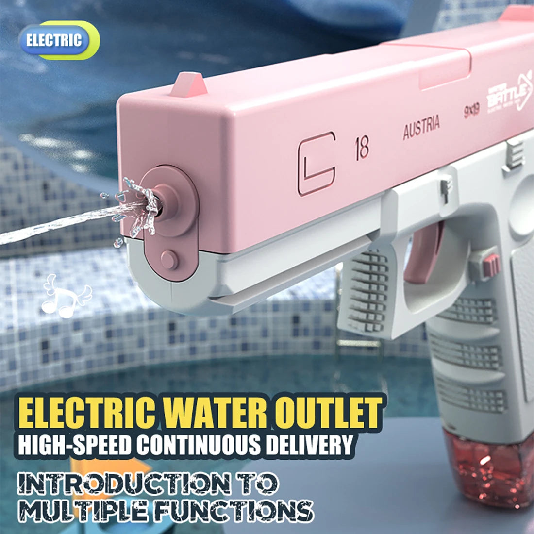 High-Pressure Charging Electric Water Gun Toy for Kids - Cloud Discoveries