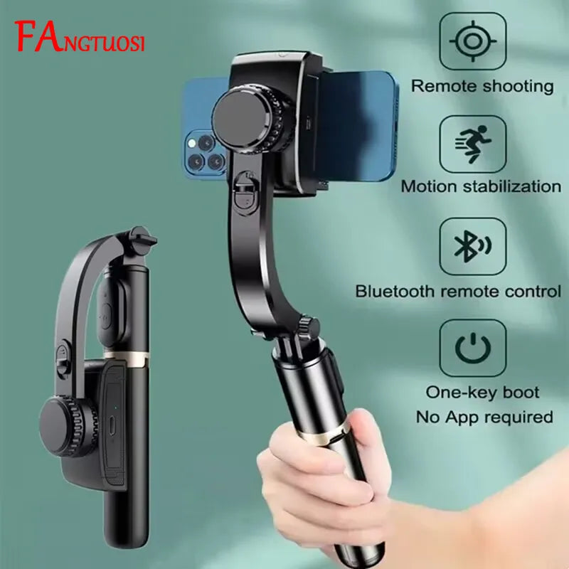 Cloud Discoveries Bluetooth Selfie Stick Tripod: Mobile Video Stabilizer Gimbal for Smartphone - Elevate Your Photography and Videography Experience with Seamless Stabilization and Live Vertical Shooting Capabilities