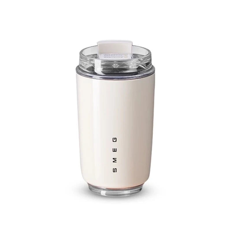 Cloud Discoveries Milky White Stainless Steel Tumbler Thermos Cup - Insulated Water Bottle for Travel