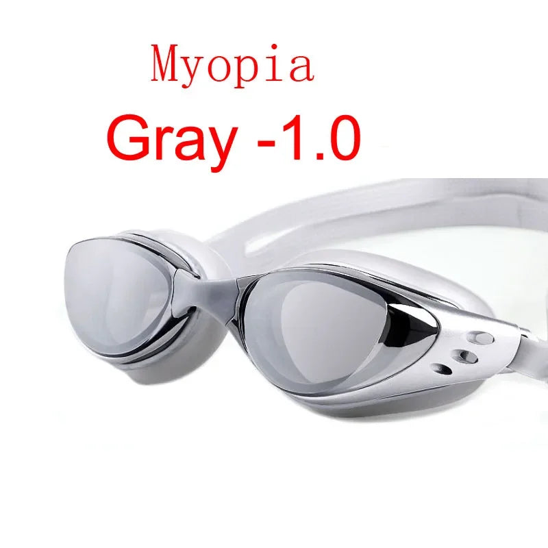 Prescription Myopia Swim Goggles - Waterproof Anti-Fog