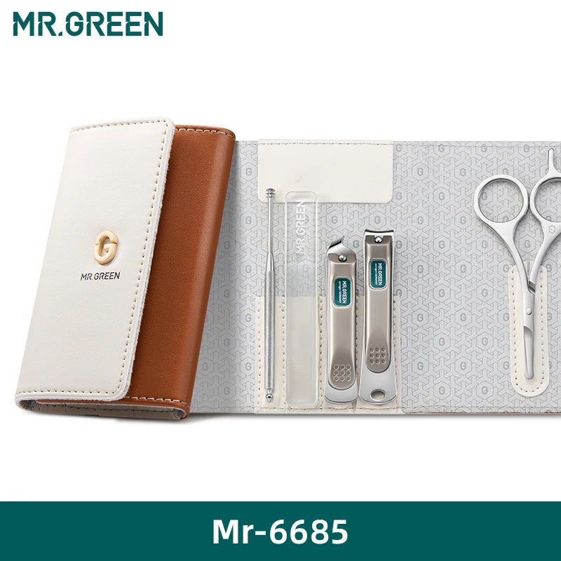 An image showcasing an all-encompassing personal grooming kit with tools for manicure and pedicure. The visible products include impeccably crafted nail clippers, multipurpose scissors suitable for trimming facial hair punctuated by a fashionable case to house the tools. The high-quality manicure set is perfect for both men and women and is designed to ensure long-lasting usage.